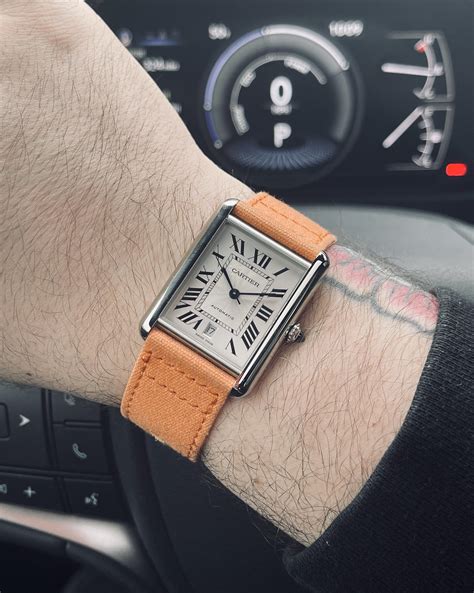 cartier tank must strap change|cartier tank must replacement strap.